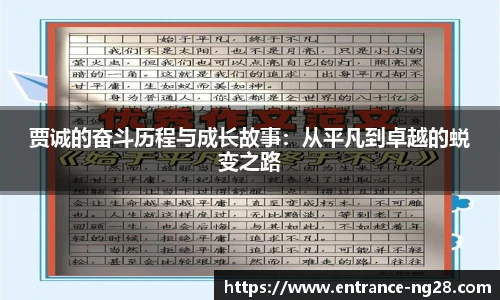 贾诚的奋斗历程与成长故事：从平凡到卓越的蜕变之路